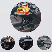 Support de Boissons et Plateau Alimentaire Portable en ABS pour Voiture, Installation Facile, Réglable, Créatif, Bras Rotatif à 360° Extensible pour l'Arrière de la Voiture