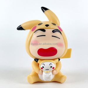 Crayon Shin-Chan Cross-dress Pika con caja Figura DE ACCIÓN Decoración de escritorio Regalo Pvc Crayon Shin-Chan Figura de acción - Product Image 1