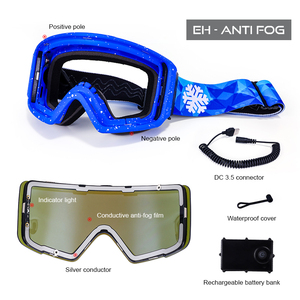 Hot hợp thời trang nước nóng trượt tuyết kính ống kính từ tính với màu xanh đỏ hồng bạc màu cho downhill Snowboard Skate snowmoblie - Product Image 4