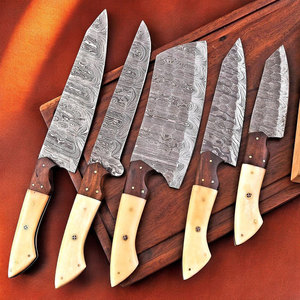 Damascus Steel Kitchen <b>Knife</b> <b>Set</b> Handmade Multi Purpose Cooking <b>Knife</b> Collection for Kitchens Premium Damascus Kitchen <b>Knife</b> <b>Set</b> - Product Image 3