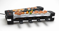 8-Personen Elektrischer Mini-Steingrill Moderner Kleiner Rauchfreier Indoor-Raclette-Grill Antihaftbeschichtet