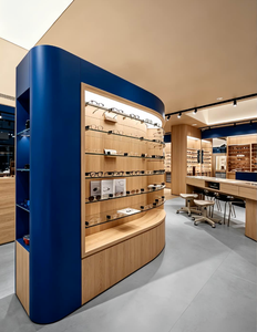 Diseño de Óptica de Lujo, Mobiliario Moderno para Tienda de Gafas, Accesorios Personalizados para Óptica, Solución Llave en Mano de Madera y Acero Inoxidable - Product Image 5