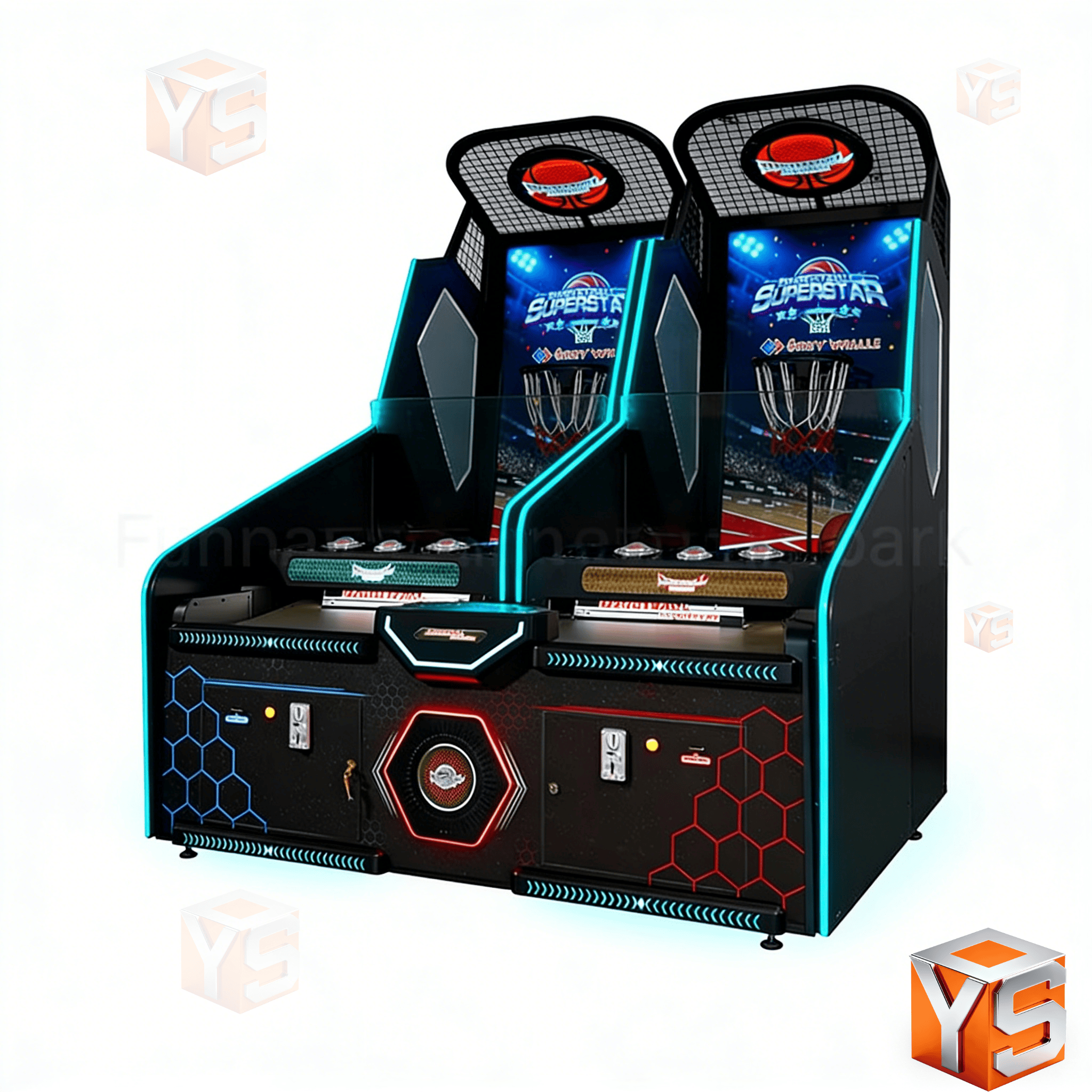 ZDYS NBA Basketball Arcade Machine-Metal Iron Construction 1 Year Warranty English Operation High Profits Low Price