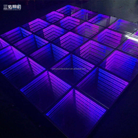 Pista de Baile con Espejo Infinito 3D, Luz Blanca Cálida, RGBW UV para Fiestas y Bodas, Clasificación IP65, Pista de Baile LED RGB 3D, Venta Directa de Fábrica