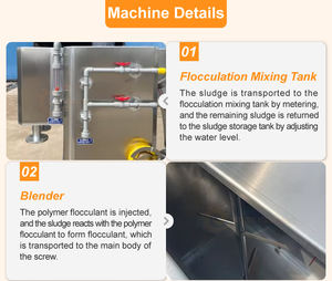 Máquina Deshidratadora de Lodos por Prensa de Tornillo Fusion, Duradera y Rentable, para el Tratamiento de Aguas Residuales en la Industria de Alimentos y Bebidas - Product Image 3