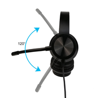 Casque filaire à réduction de bruit, connecteur 3,5 mm + USB, étanche IPX-3, câble de 200 cm pour ordinateur, musique et jeux - Vente chaude