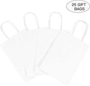 Venta caliente barato 100 Gsm bolsa de papel hecha a medida bolsa de papel impresión completa bolsas de papel Kraft blanco con asas - Product Image 2