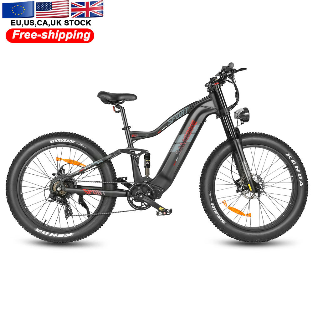 Poland Warehouse 26inch Fat Tire Mountain Ebike 1000W Beach Cruiser Fatbike  17AH Road Dirt Fat Tire E Bike