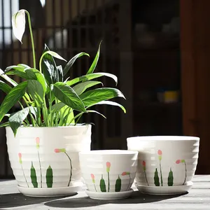 Vasos de plantas de cerâmica grandes, vasos para plantas 2020