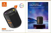 Haut-parleur portable 5.4 5W avec batterie 1200mAh, lumière RGB, prend en charge la carte TF, idéal pour une utilisation intérieure et extérieure