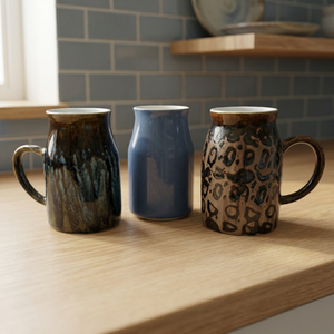 Tasse à café en céramique à motif léopard, tasse à thé en porcelaine, vaisselle moderne pour la maison et le bureau - Product Image 3