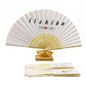 Muestra Gratuita, Abanico de Mano de Bambú con Impresión de Logotipo Personalizado, Abanico Plegable de Tela y Papel, Abanico Promocional Publicitario - Product Image 5