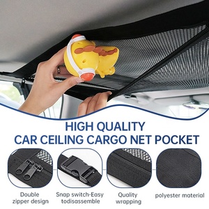 Organisateur de toit intérieur de <span class=keywords><strong>voiture</strong></span> personnalisé, <span class=keywords><strong>filet</strong></span> de <span class=keywords><strong>plafond</strong></span> de <span class=keywords><strong>voiture</strong></span>, poche pour le rangement des marchandises, organisateurs de <span class=keywords><strong>voiture</strong></span> haut de gamme - Product Image 2