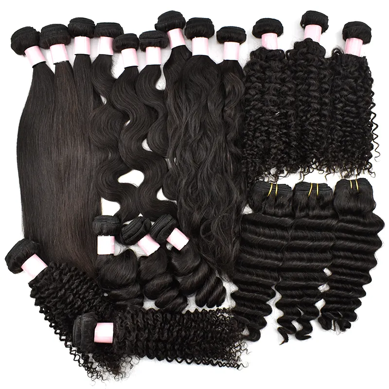Пряди натуральных волос с выравненной кутикулой по оптовой цене от 10 до 40 дюймов, необработанные бразильские волосы