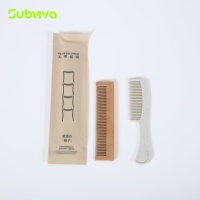 Kit d'articles de toilette d'hôtel en papier de canne à sucre sans plastique, biodégradable et écologique, avec cotons-tiges
