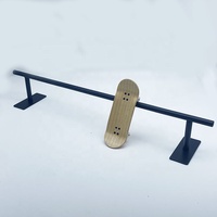 Nouveau rail de fingerboard rond en métal, skateboards à doigts 35CM, obstacle de fingerboard en acier massif