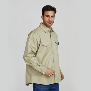 Chemise <span class=keywords><strong>de</strong></span> <span class=keywords><strong>travail</strong></span> ignifuge pour homme sur mesure, vêtements <span class=keywords><strong>de</strong></span> <span class=keywords><strong>travail</strong></span> FRC, vêtements <span class=keywords><strong>de</strong></span> soudage, vêtements <span class=keywords><strong>de</strong></span> sécurité ignifuges, 100% coton - Product Image 4