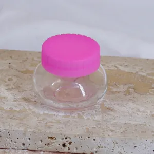 Groothandel 1Oz 25Ml Glas Honing Potten Met Plastic Deksels Mini-Kleine Capaciteit Glazen Potten In Bulk