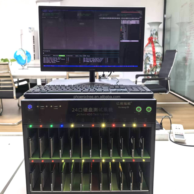 Professional 24-Port SATA/SAS/SSD/HDD Hard DriveTesting Machine for Used Disk Detection Testing