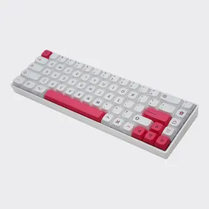 MK68 beyaz pembe mekanik klavye özel klavye üreticisi rus RGB arka kompakt Bluetooth oyun klavyesi
