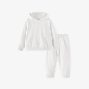 Ensembles de vêtements pour garçons 2025 Automne Hiver Ensemble de <span class=keywords><strong>sweat</strong></span>-shirt à capuche pour enfants Couleur unie Style basique Ensemble deux pièces Ensemble de tenue pour garçons - Product Image 3