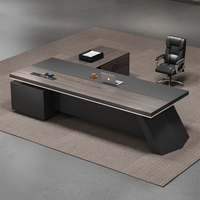 Mobilier de bureau en MDF de luxe de haute qualité directeur exécutif bureau en forme de L conçu pour le PDG Big Boss pour l'utilisation d'immeubles de bureaux