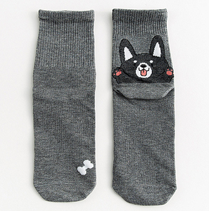Vente en gros de <span class=keywords><strong>chaussettes</strong></span> coréennes imprimées de chiens mignons <span class=keywords><strong>Corgi</strong></span> <span class=keywords><strong>Chaussettes</strong></span> en coton d'animaux de dessin animé drôles pour femmes - Product Image 5
