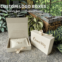 Boîtes à bijoux personnalisées avec logo, en carton rigide, pour mariage, emballage cosmétique de luxe, boîte cadeau magnétique, bougie