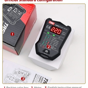 TASI TA892C UK <b>Plug</b> British Wall Socket Voltage Tester 175V~250V Range Voice <b>RCD</b> GFCI Digital Display (2.0%+2) Accuracy - Product Image 2