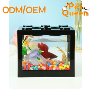 Mini <span class=keywords><strong>aquarium</strong></span> transparent en acrylique, blocs de construction, bac à poissons rouges, <span class=keywords><strong>aquarium</strong></span> de bureau moderne et écologique, boîte de 200 ml - Product Image 5