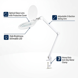 Professional Custom 3.0D 5.0D Led <b>Clamp</b> Beauty Device Facial Salon Lash Nail Esthetician Portable Magnifying Light - Product Image 1
