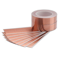 Ruban adhésif de masquage ultra-mince en feuille de cuivre simple face, personnalisable, pour blindage EMI et conduction thermique, pour applications électroniques et industrielles