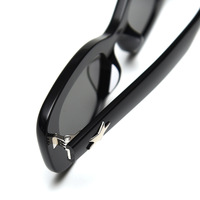 Lunettes de soleil rétro en acétate Style coréen tendance pour femmes hommes Lunettes de soleil classiques à montures noires simples à la mode
