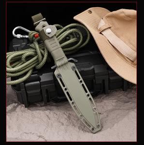 Cuchillo Bowie OEM de Acero Inoxidable con Mango de Plástico, Punta Recta, para Acampar al Aire Libre, Grosor de 3.9mm, para Corte - Product Image 5
