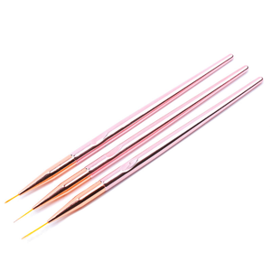 Pinceau à ongles en métal rose 7/9/11/15/20 mm pour dessin fin, rayures françaises, fleurs, peinture, stylo de manucure - Product Image 4