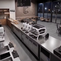 Comptoir de Bar Multifonctionnel en Acier Inoxydable Personnalisé avec Unité de Réfrigération, Portes Coulissantes, Dégivrage Automatique -5°C à 5°C Belson 1
