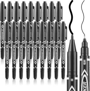 Marcador Permanente Impermeable de Tinta No Tóxica en 3 Colores: Negro/Azul/Rojo, Precio Económico - Product Image 1