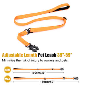 Venta al por mayor Collar de perro Correa Longitud ajustable Liberación rápida Hebilla de metal Collar de correa para mascotas Entrenamiento Caminar Collar de perro táctico - Product Image 5