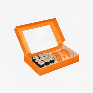 กล่องซูชิทรงหนังสือพรีเมียม สำหรับซูชิแบบนำกลับบ้าน ใช้ในงานจัดเลี้ยงและร้านอาหาร เป็นมิตรกับสิ่งแวดล้อม - Product Image 3
