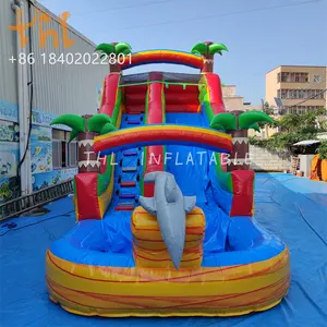 18ft 22ft Wasser rutsche aufblasbare Wasserspiel zeug Pool aufblasbare Wasser rutsche für Erwachsene und Kinder