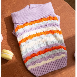 Herbst Winter Warmer Woll-Hundepullover Vintage Jacquard-Muster Bequeme Weiche Strickware für Kleine und Mittlere Haustiere Weihnachten Halloween - Product Image 1