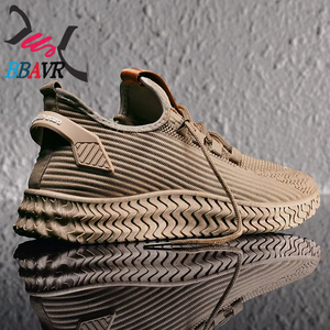 Chaussures décontractées pour hommes en PVC à lacets, style 2021, nouvelle mode, noires - Product Image 2