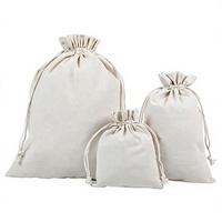 Sacs de courses en coton biologique personnalisables avec cordon de serrage, design recyclable, logo écologique imprimé à l'écran pour les promotions