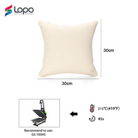 Housse de coussin carrée vierge pour sublimation, tricotée, 420 g/m², anti-boulochage, en lin écologique, 30x30 cm