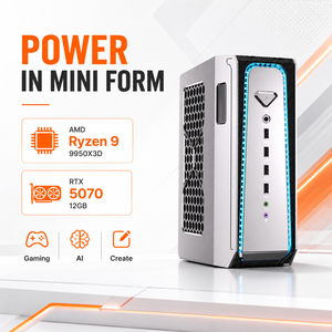 Mini PC R9 9900X RTX 5070 12 Go, Ordinateur de Bureau Gaming et Créatif DDR5 avec Refroidissement pour Rendu IA, Carte Mère OEM SL-800AMD AMD B650 - Product Image 1