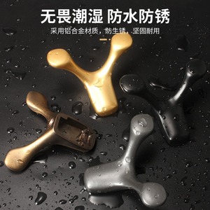 Baina Hardware Aluminum Alloy Antler Wall Hook Rust Resistant Minimalist Design For Bathroom Bedroom Living Room - Product Image 3