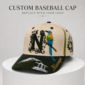 Cappellini da Baseball Personalizzati Gorras Corridos Tumbados con Logo Ricamato, 5 Pannelli, Regolabili, in Cotone e Camoscio - Product Image 5