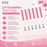 Test de diagnostic d'ovulation pour femmes IVDR Home Using Quickly-CHECK, 25 bandelettes prédictives