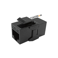 Konektor Keystone Cat5e 8P8C Betina Tanpa Pelindung, Adaptor Keystone Rj45 Cat5e