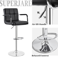 Chaise de bar réglable tabouret pivotant chaise avec accoudoir